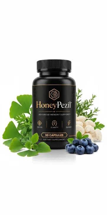 Honeypezil capsules bottle with botanicals
